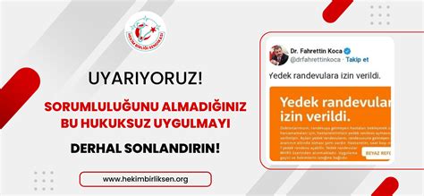 UYARIYORUZ Sorumluluğunu alamadığınız bu hukuksuz uygulamayı derhal