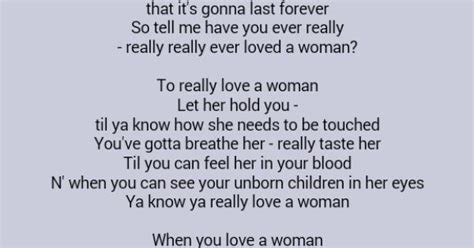 Bryan Adams Have You Really Ever Loved A Women Music Just Lyrics Pinterest Note Bryan