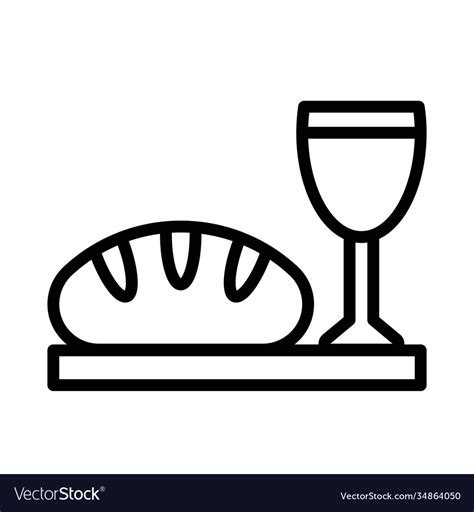 Bread and wine icon thanksgiving related Vector Image