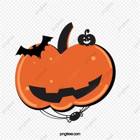 Halloween Pumpkin Border Clipart Vector, Cartoon Hand Drawn Pumpkin ...