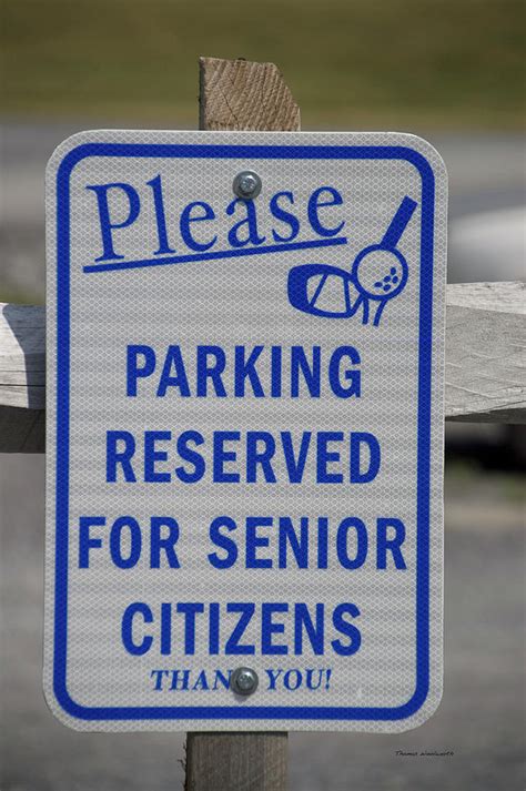 Senior Citizens Signage Photograph By Thomas Woolworth