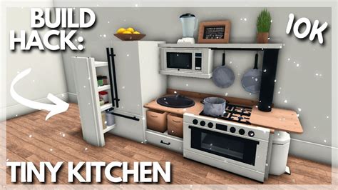 Tiny Kitchen Build Hack Speedbuild Bloxburg Roblox Youtube