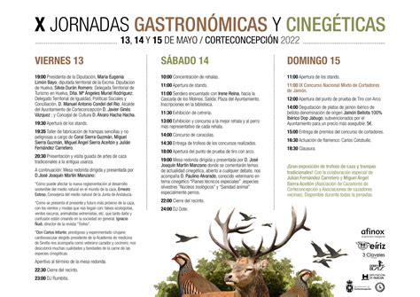 Programaci N X Jornadas Cineg Ticas Y Gastron Micas Y Concurso Nacional