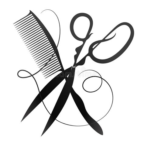 Ciseaux Et Peigne De Coiffure Stock Illustrations Vecteurs And Clipart