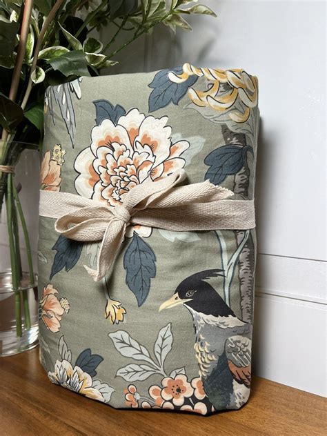 Pottery Barn Bloom Floral Sateen Duvet Cover Kingckgreen Ebay