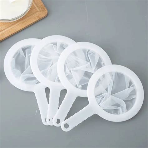 Reusable Nylon Super Fine Colander Mesh Sieve Strainer With Handle For Honey Juice Tea Soymilk