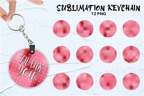 Keychain Sublimation Designs Pink Graphic By Artnoy Creative Fabrica