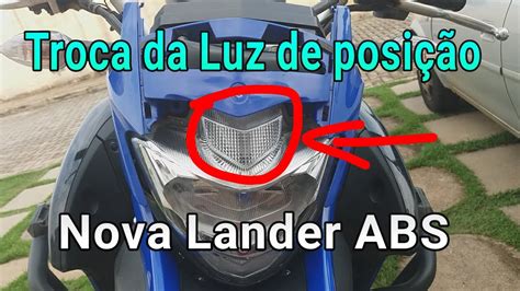 Troca da lâmpada luz de posição do farol da nova Lander ABS