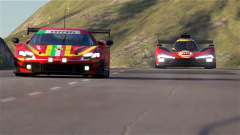 Ferrari 499p Lmh Hypercar Vs Ferrari 296 Gt3 Sports At Highlands Youtube