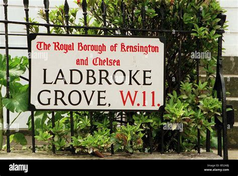 Notting Hill Feature April 1999 Ladbroke Grove Road Sign Notting Hill