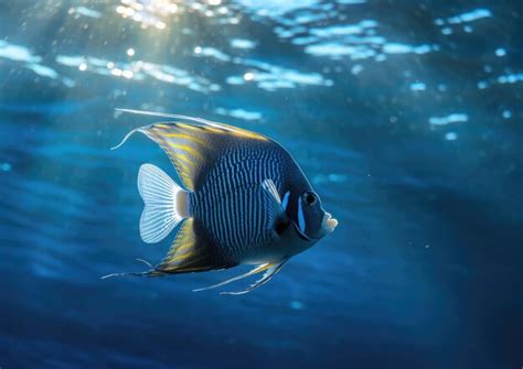 Peces de acuario de agua dulce pez ángel Foto Premium