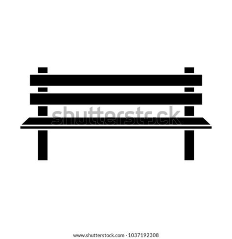 Park Bench Icon Over White Background Stock Vector Royalty Free 1037192308 Shutterstock