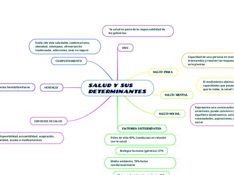 SALUD Y SUS DETERMINANTES Мыслительная карта