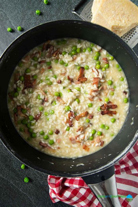 Pea and Pancetta Risotto - Food and Journeys®