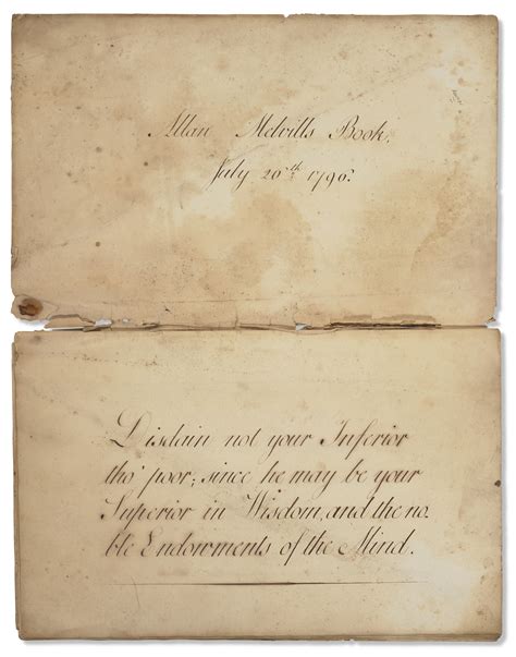 Allan Melvills Penmanship Book 1796 Christies