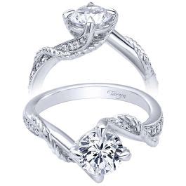 Taryn 14k White Gold Round Bypass Engagement Ring TE10265W44JJ TQ