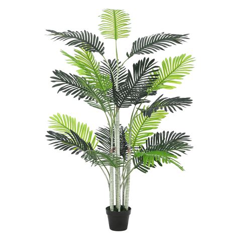 HELLONE Faux Palm Tree, 57"H/4.7FT Fake Tropical Palm Plant, Artificial