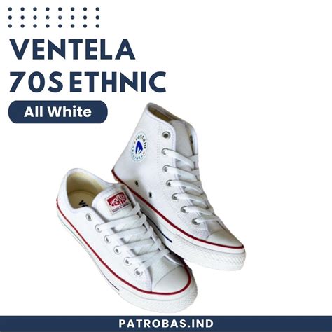 Jual Ventela S Ethnic Low High All White Original Sepatu Vantela