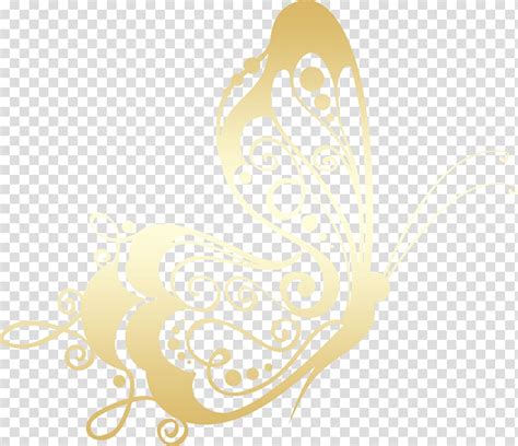 Gold Butterfly Butterfly Insect Golden Butterfly Transparent