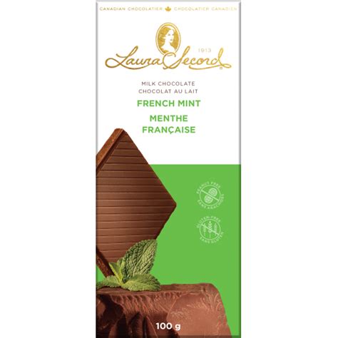 Barre chocolat au lait menthe française Laura Secord SEC Aliments