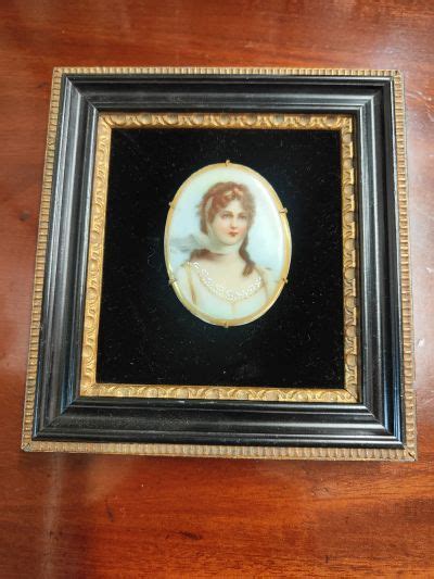 Framed Hand Painted Brooch Plaque SKU17490