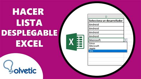 Hacer Lista Desplegable En Excel Youtube