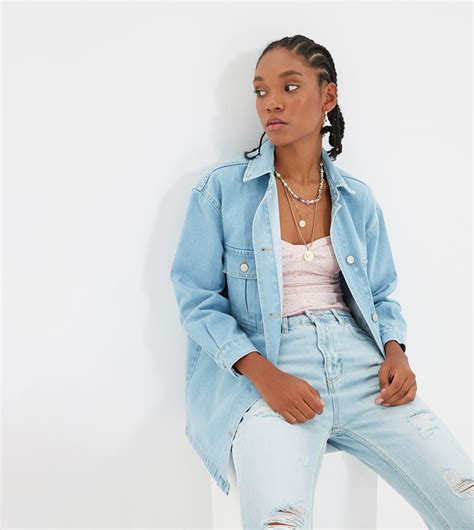 Buy Trendyol Oversized Denim Shirt In Blue 6thStreet UAE