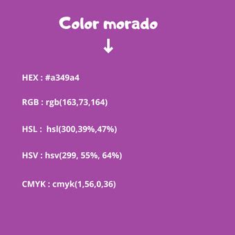 C Digos Html Del Color Morado Esquemas Rgb Hsl Hex