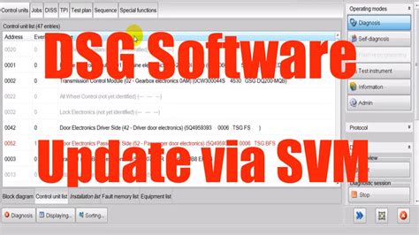 ODIS How To Update DSG Software Via SVM Code YouTube