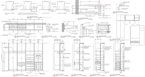 Closet Plan with Section and Threshold Detail In AutoCAD DWG File - Cadbull