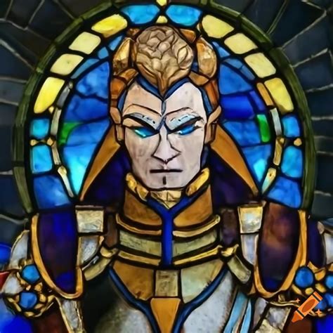 Stained Glass Art Of A Paladin On Craiyon