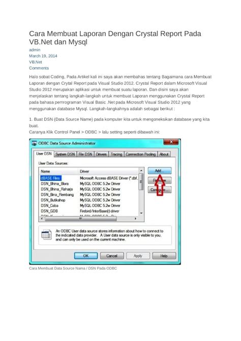 Docx Cara Membuat Laporan Dengan Crystal Report Pada Vb Dokumen Tips