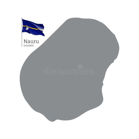 Silhouette Of Nauru Country Map Stock Illustration Illustration Of