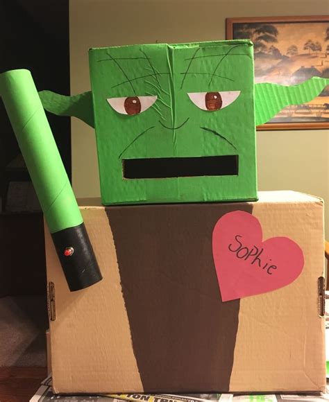 Star Wars Yoda Valentine’s Day Box Easy And My 2nd Grader Did Much Of It By Herself Star Wars