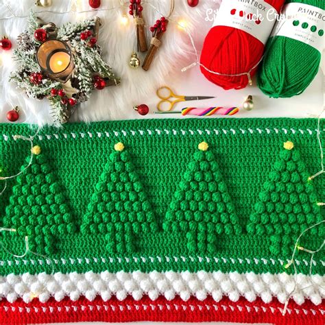 Jolly Bobbly Christmas Blanket Blanket Pdf Crochet Pattern Etsy