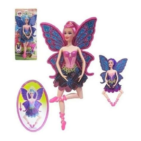 Boneca Articulada Butterfly Fada C Asas De Borboleta C Glitter