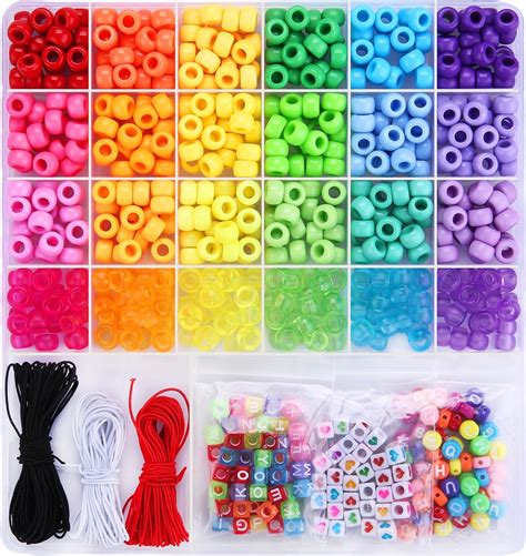 Amazon Greentime Pcs Pony Beads For Bracelet Making Kit