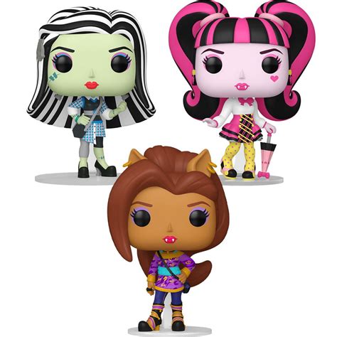 Monster High Funko Pop Vinyl Figure Wave Complete Set Of Retro