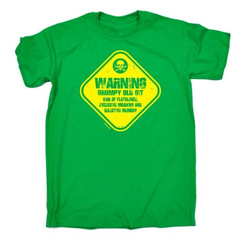 Warning Grumpy Old Git T Shirt Tee Man Club Grandad Dad Funny Gift