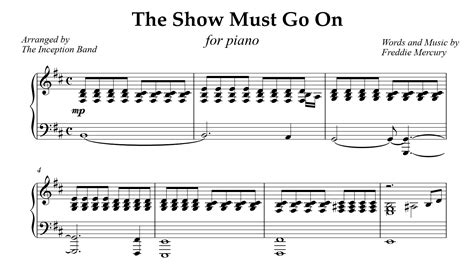 The Show Must Go On For Piano Sheet Music And Midi Files For Piano