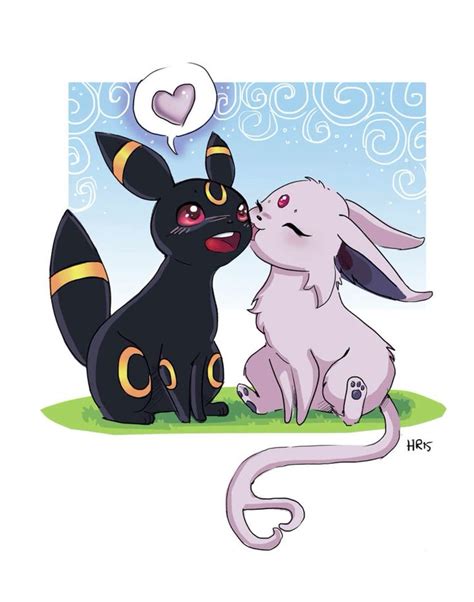 Espeon x Umbreon in 2024 | Cute pokemon, Umbreon and espeon, Cartoons love