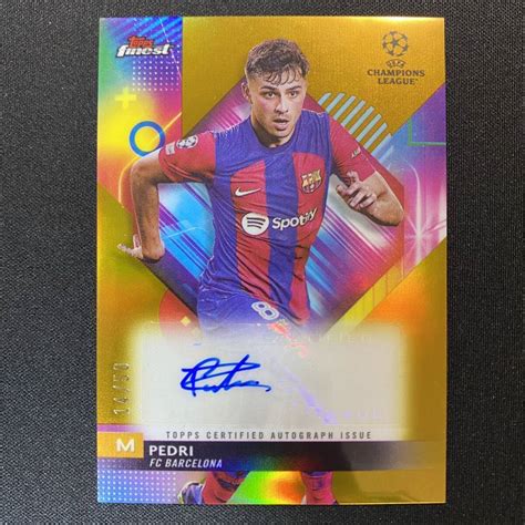 Yahoo Topps Finest Uefa Refractor Pedri Aut