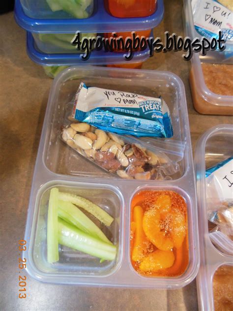 4 Growing Boys: School lunch ideas