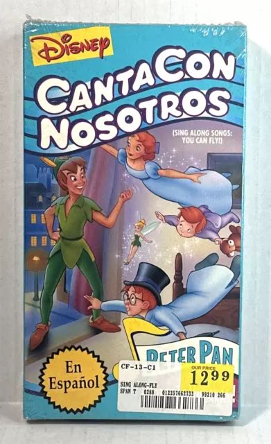 DISNEYS SING ALONG Songs - Peter Pan: You Can Fly (VHS, 1994, Spanish ...