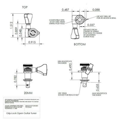 Hipshot Grip Locking Open Gear Small Oval Buttons Ump Upgrade Reverb