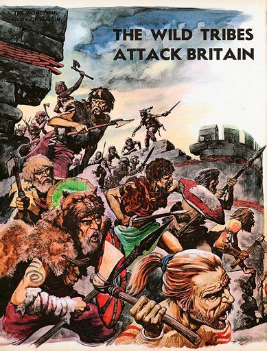 The Wonderful Story of Britain: The Picts and Scots destroy … stock image | Look and Learn