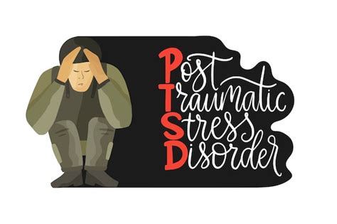 Ptsd Illustrazione Vettoriale Del Disturbo Da Stress Post Traumatico