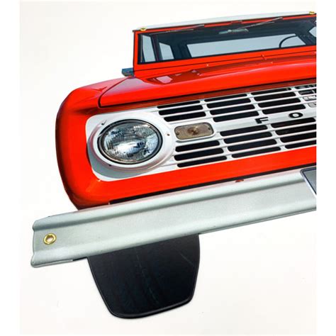 Red Ford Bronco Front Bumper Metal Sign X Goodspeed Usa