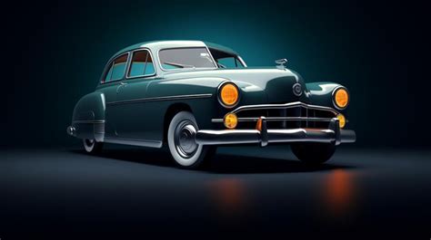 Premium AI Image | Retro Car on Background Vintage Beauty