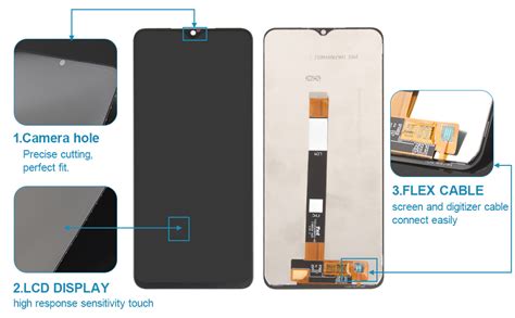 OCOLOR LCD Display For Samsung Galaxy A03s A037W Screen Replacement